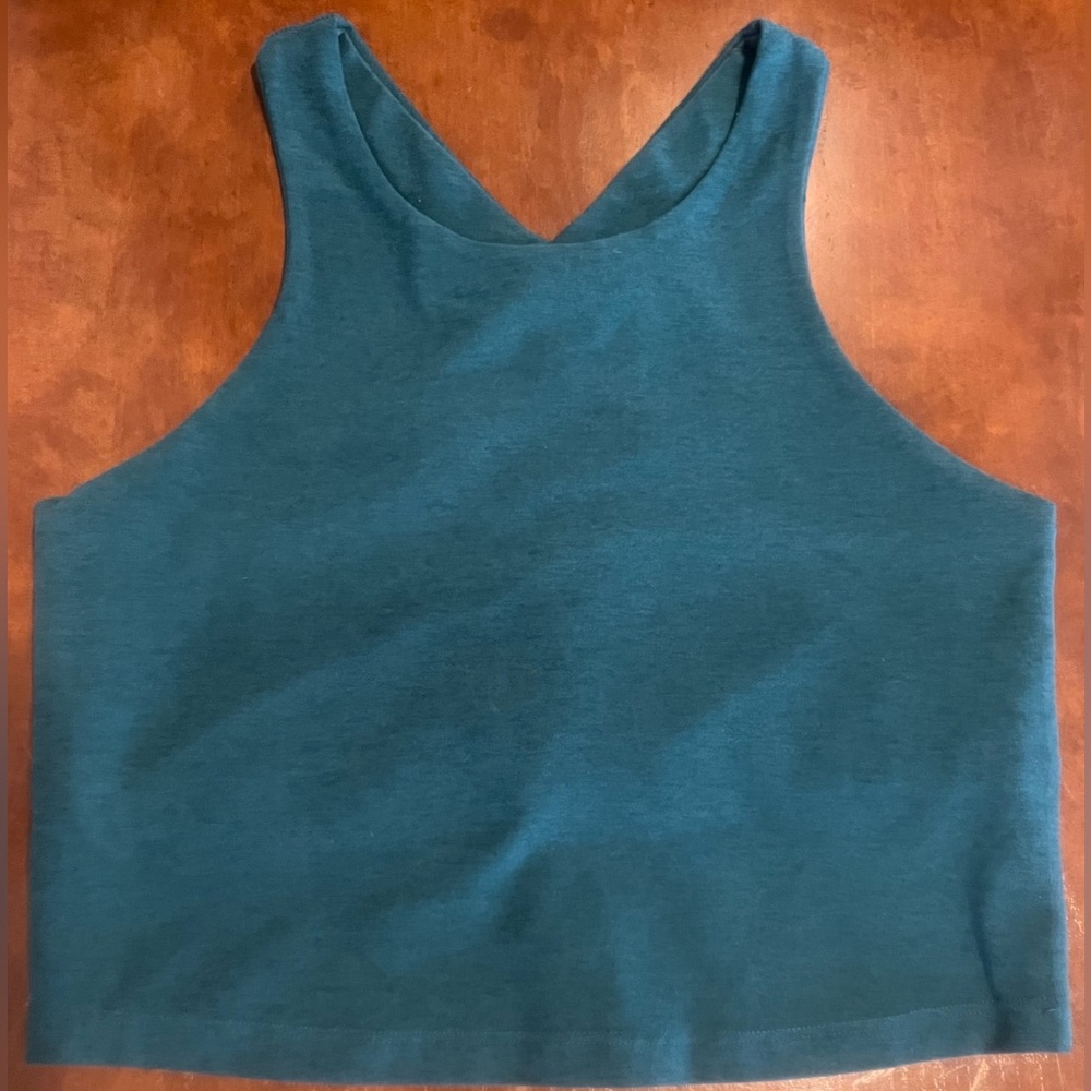 Beyond Yoga Spacedye Refocus Cropped Tank, Storm Heather, Medium